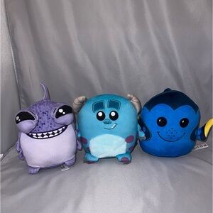 Disney Cuutopia Pixar Mattel Sully, Randall  , dory plush 5”